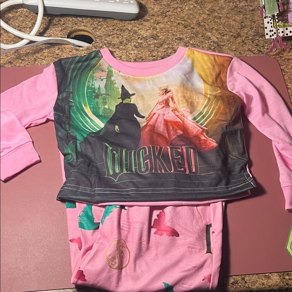 KIDS 🧒 Wicked Kids Pajama Set - Pink and Black